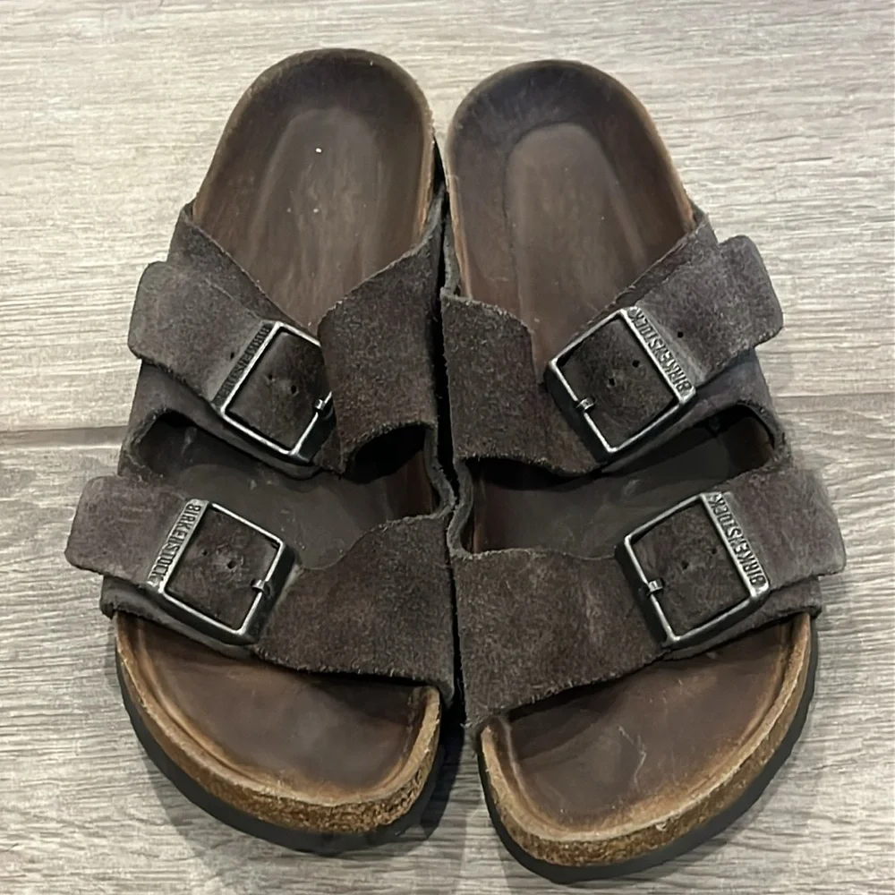 Birkenstock Women’s Dark Gray Suede Sandals size 37